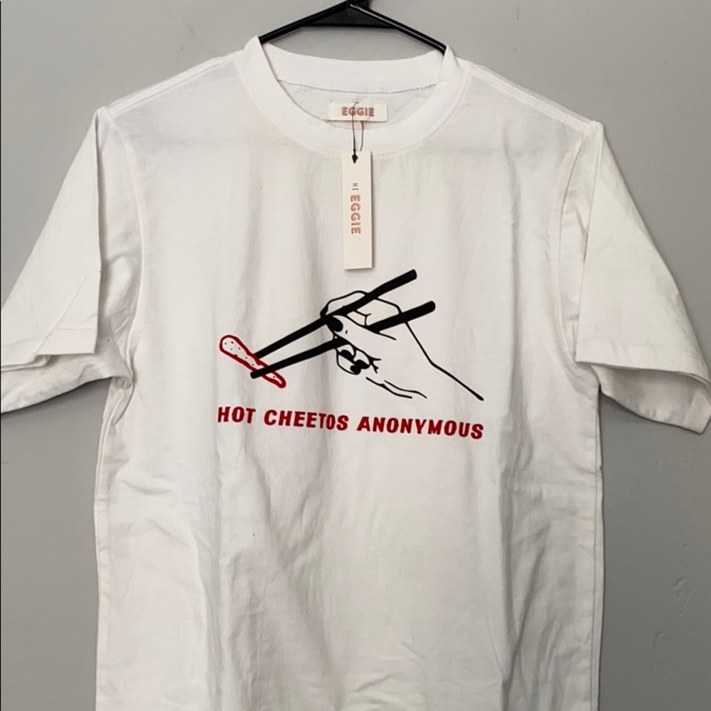NWT Eggie Hot Cheetos Anonymous Tee